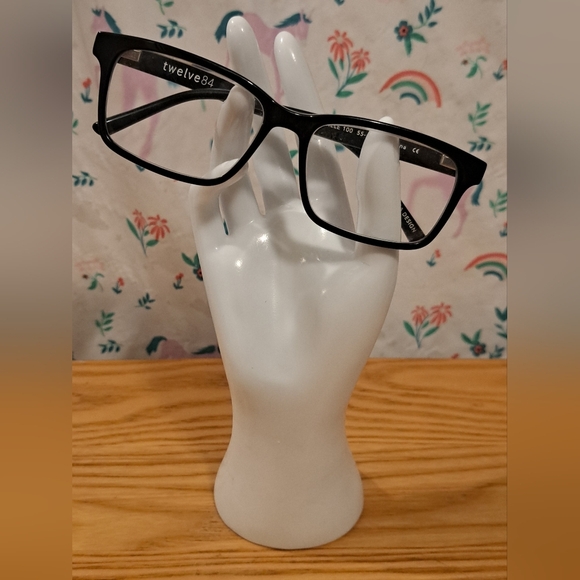 EUC Twelve84 Asheville Black Reading Eye Glasses Eyeglasses Frames School Work - Picture 1 of 6